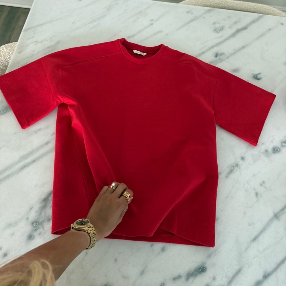Zara Red Short Sleeve Tee